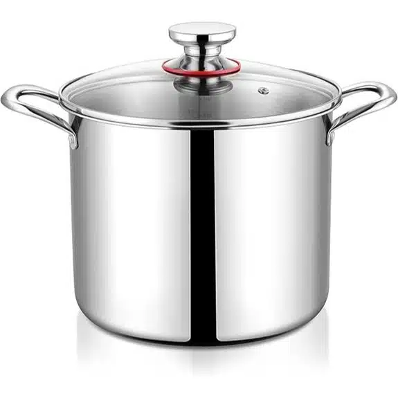 5 Best Kochtöpfe 10 Liter für Große Portionen und Familien 2 Onader 10-Liter-Edelstahl-Dreischicht-Suppentopf mit Deckel