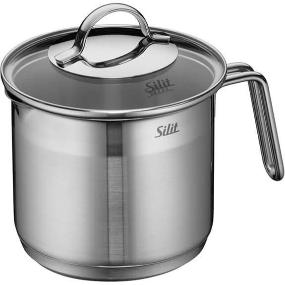 Silit 1,7 l Milchtopf Ø 14 cm mit Glasdeckel