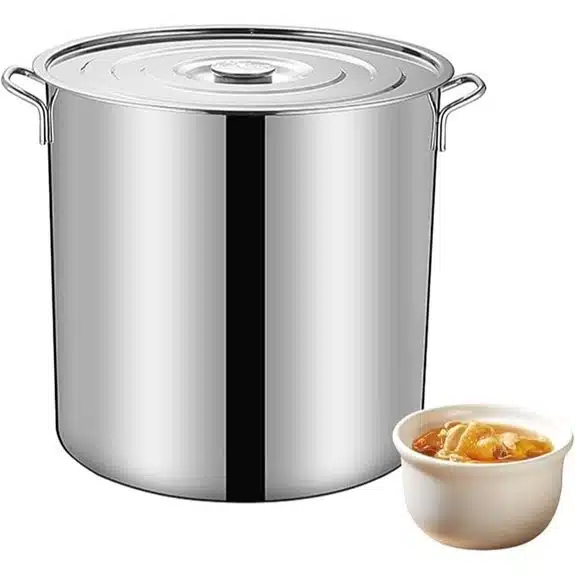 Die 10 besten Kochtöpfe mit 20 Litern Fassungsvermögen, mit denen das Kochen großer Mengen zum Kinderspiel wird 9 20-Liter-Topf mit Deckel für Restaurants