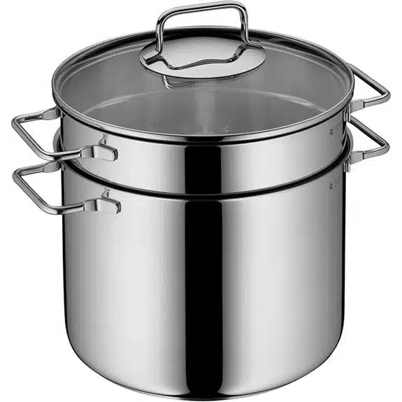 15 Best Kochtöpfe mit Siebeinsätzen, die das Abgießen erleichtern 8 WMF 24 cm Nudeltopf 7 l mit Glasdeckel