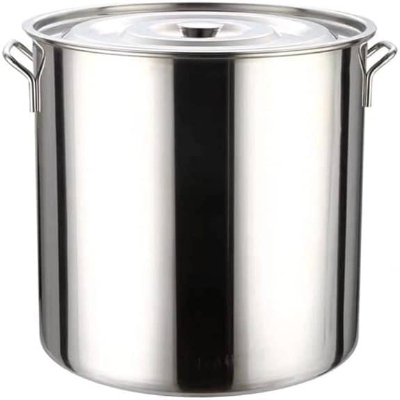 Die 10 besten Kochtöpfe mit 30 Litern Fassungsvermögen, die in keiner professionellen Küche fehlen sollten 2 30-Liter-Edelstahl-Suppentopf mit Deckel