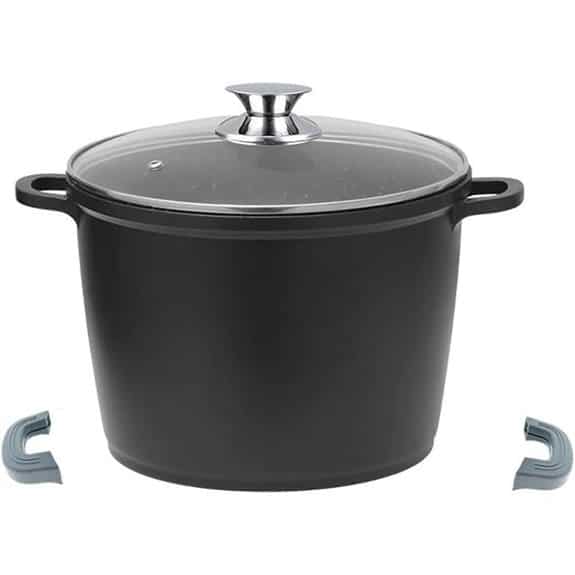 32 cm tiefer Antihaft-Topf mit Glasdeckel