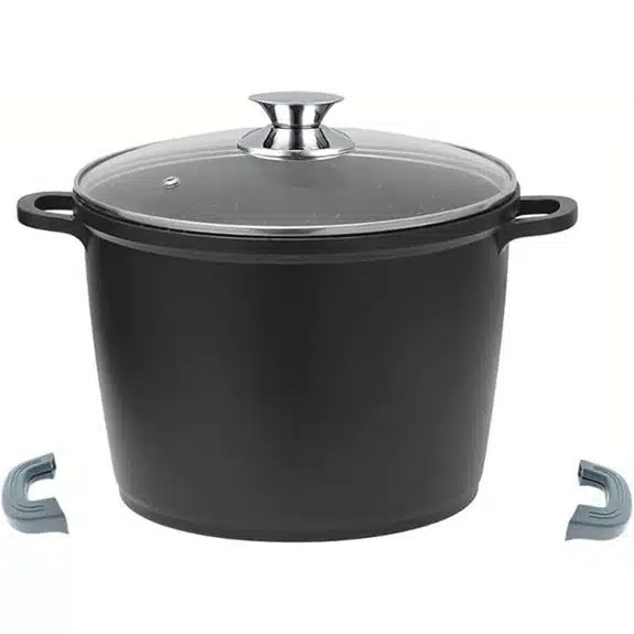 Die 9 besten Kochtöpfe mit 15 Litern Fassungsvermögen, mit denen das Kochen großer Mengen zum Kinderspiel wird 4 32 cm tiefer Antihaft-Topf mit Glasdeckel