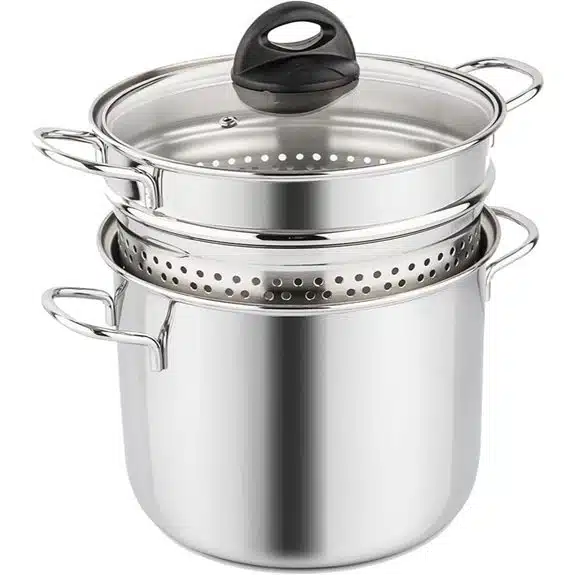 15 Best Kochtöpfe mit Siebeinsätzen, die das Abgießen erleichtern 13 Barazzoni 6L Nudelkocher mit Korb und Deckel