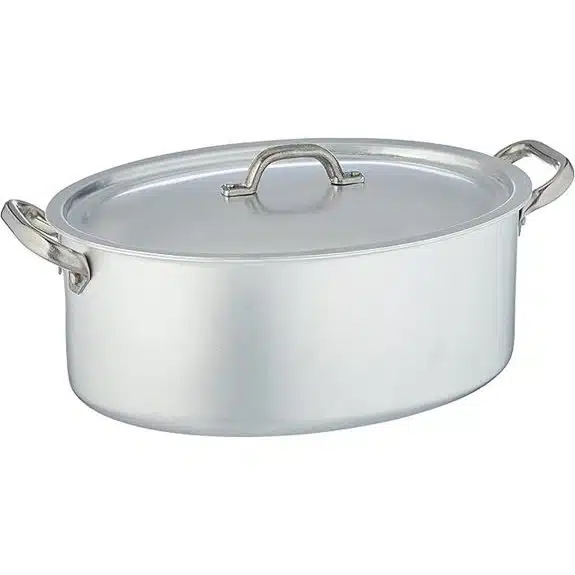 10 Best Kochtöpfe für Pasta, die jede Nudel perfekt kochen 7 Pentole Agnelli Ovaler Aluminium-Topf mit Deckel 30 cm