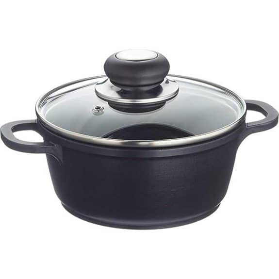 Die 15 besten Kochtöpfe aus Aluminium, die das Kochen schneller und einfacher machen 16 Karl Kruger Delta Aluminiumguss-Topf 1,3 l mit Deckel