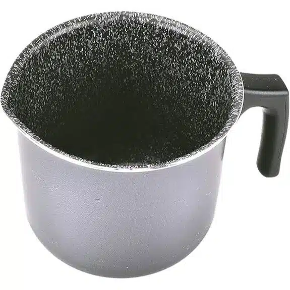 Die 15 besten Milchtöpfe, mit denen das Erhitzen von Milch mühelos und sicher gelingt 9 Alluflon Tradition Italy Milchkännchen Aluminium schwarz 10 cm