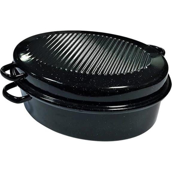5 Best Bräter mit Deckeln, die jeden Braten zum Erlebnis machen 6 Kochstar K32711042 Auflaufform Emaille 42 cm Schwarz
