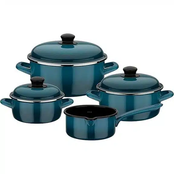 Die 15 besten emaillierten Kochtöpfe, die das tägliche Kochen zum Vergnügen machen 13 Kochtopfset Blue Shadow 7-teilig