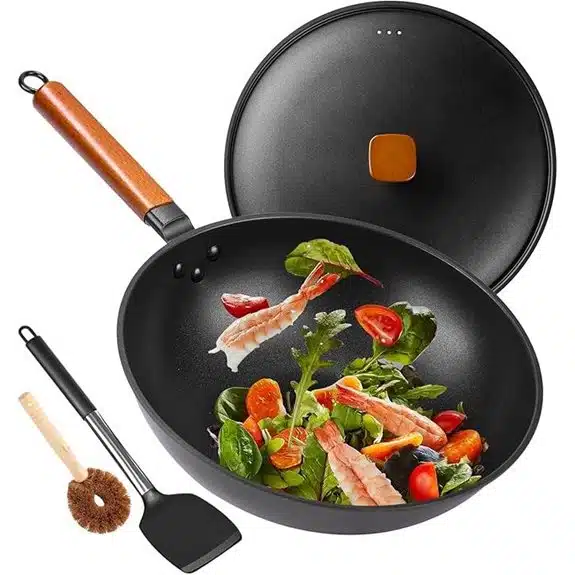 Die 10 besten Woks, mit denen Sie aus Pfannengerichten Gerichte in Restaurantqualität zaubern können 7 Flachboden-Wokpfanne aus Kohlenstoffstahl (32,8 cm)