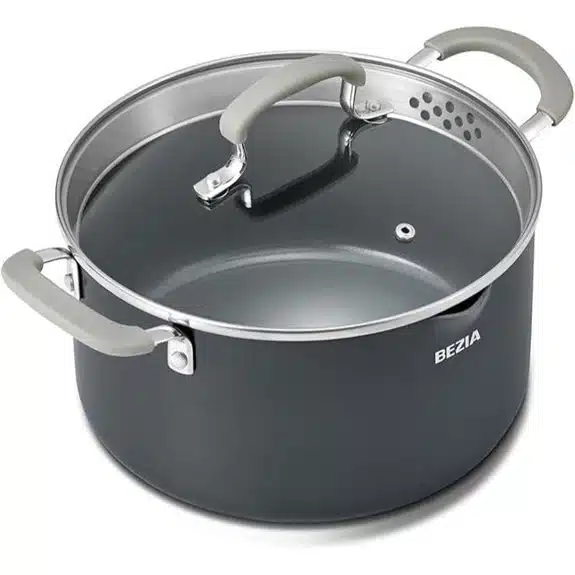 Die 10 besten Nudeltöpfe, die den Pasta-Abend zum Kinderspiel machen 4 BEZIA 6-Quart-Keramik-Suppentopf mit Antihaftbeschichtung und Siebdeckel