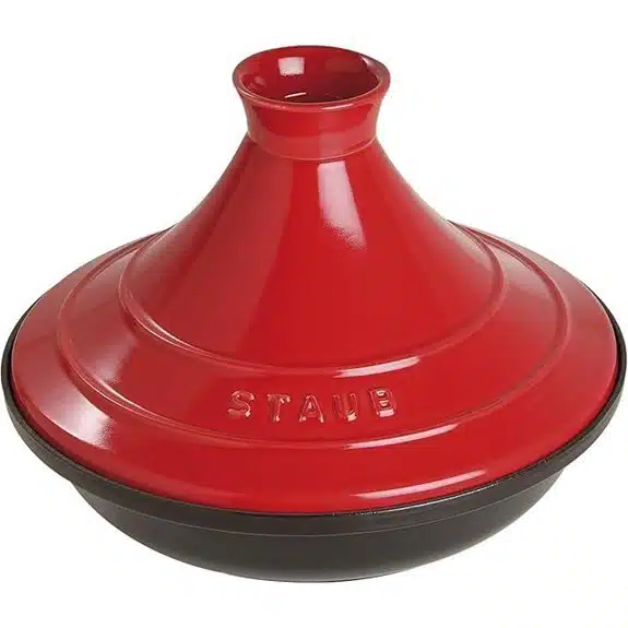 Die 5 besten Tajines, die das Abendessen unter der Woche zu einem Festmahl machen 4 Staub - 327 - Tajine Cast Iron Cherry Red