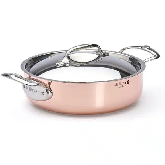 5 Best Kochtöpfe aus Kupfer, die jede Küche aufwerten 2 De Buyer Inocuivre 24 cm Bratpfanne mit Deckel