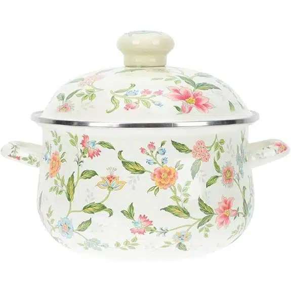 5 Best Kochtöpfe 10 Liter für Große Portionen und Familien 6 Yardwe 10 l Emaille-Kochtopf mit Deckel