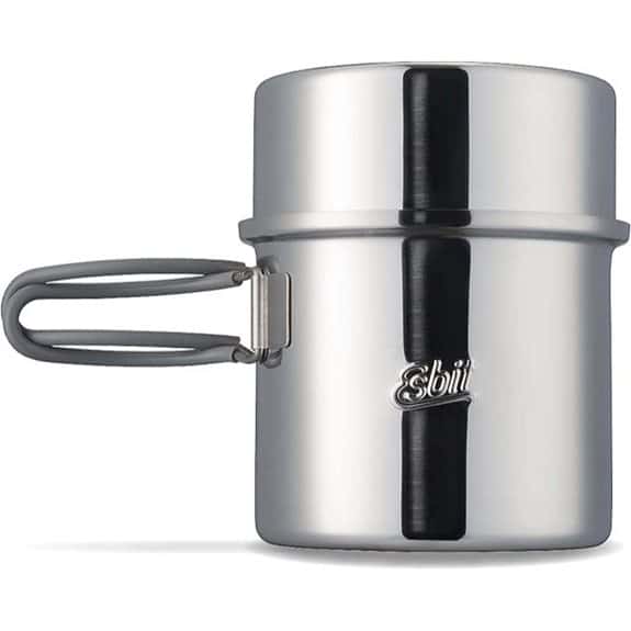 Die 5 besten Gaskocher-Töpfe, die das Kochen im Camp zu Gourmet-Mahlzeiten machen 3 Esbit Outdoor-Camping-Topfset - 1000 ml + 475 ml