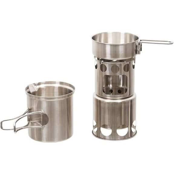 Die 5 besten Wandertöpfe, die Wandergerichte überraschend gourmettauglich machen 2 Fox Outdoor 33349 5-teiliges Reisekochset