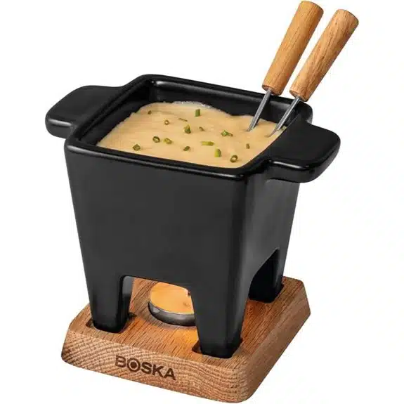 15 Best Fonduetöpfe für Gesellige Abende mit Geschmack 16 BOSKA Käsefondue-Set Braun/Silber/Schwarz 200 ml