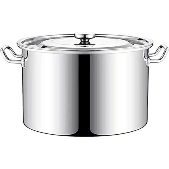 Die 10 besten Kochtöpfe mit 20 Litern Fassungsvermögen, mit denen das Kochen großer Mengen zum Kinderspiel wird 7 Generischer 20-Liter-Edelstahl-Suppentopf mit Deckel