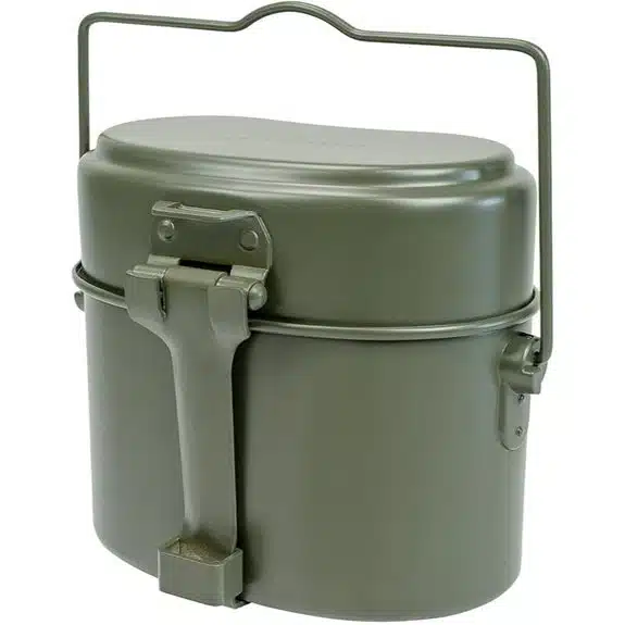 Die 10 besten Campingkochgeschirre, die das Kochen im Freien zum Kinderspiel machen 8 Camping-Kochgeschirrset aus Aluminium der deutschen Bundeswehr (Feld)