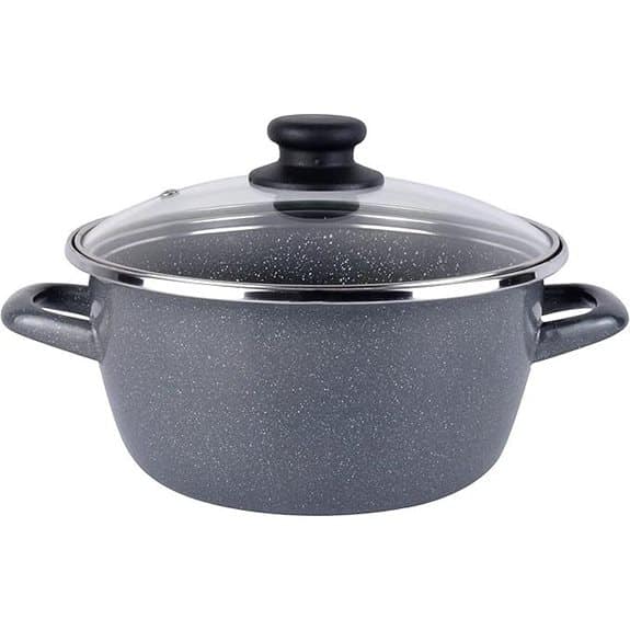 Die 15 besten emaillierten Kochtöpfe, die das tägliche Kochen zum Vergnügen machen 10 MAGEFESA K2 Gransasso 24 Grauer emaillierter Topf