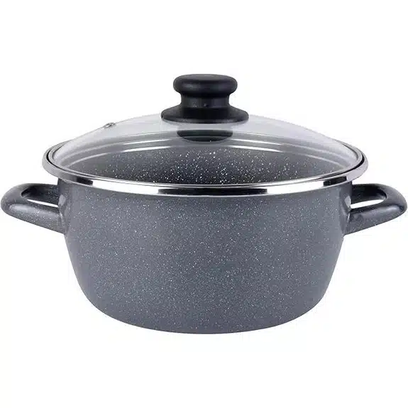 Die 15 besten emaillierten Kochtöpfe, die das tägliche Kochen zum Vergnügen machen 10 MAGEFESA K2 Gransasso 24 Grauer emaillierter Topf