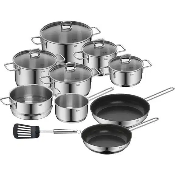 10 Best Kochtöpfe Spülmaschinenfest, Die Ihre Küche Verwandeln 3 Silit Alicante 10-teiliges Induktionskochgeschirrset aus Edelstahl