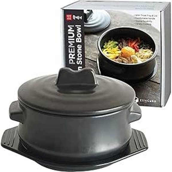Die 10 besten Hotpot-Töpfe, die jedes Essen zu einem gemütlichen Festmahl machen 11 Hochwertige koreanische Steinschale mit Deckel und Teller zum Kochen von Hot Pot