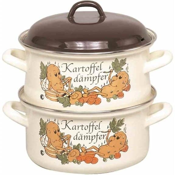 KRÜGER 20 cm Emaille-Kartoffelkocher 3,5 l