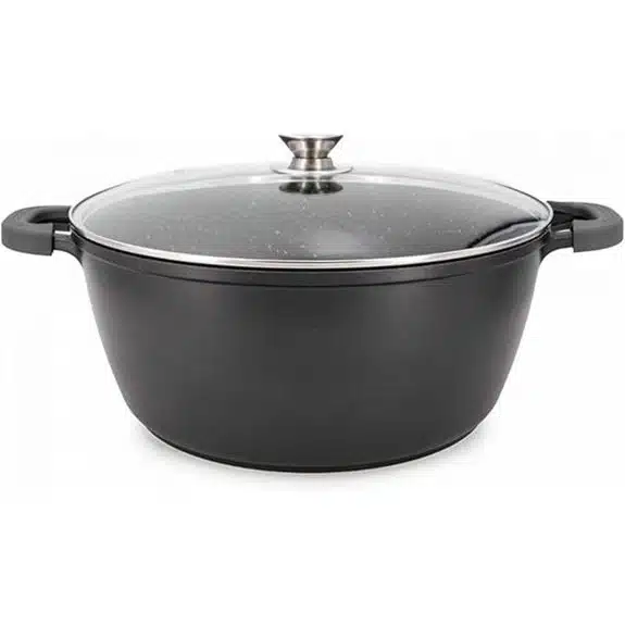 10 Best Großraumkochtöpfe, die jede Familienküche braucht 9 XXL 44 cm Marmorbeschichteter Kochtopf mit Deckel