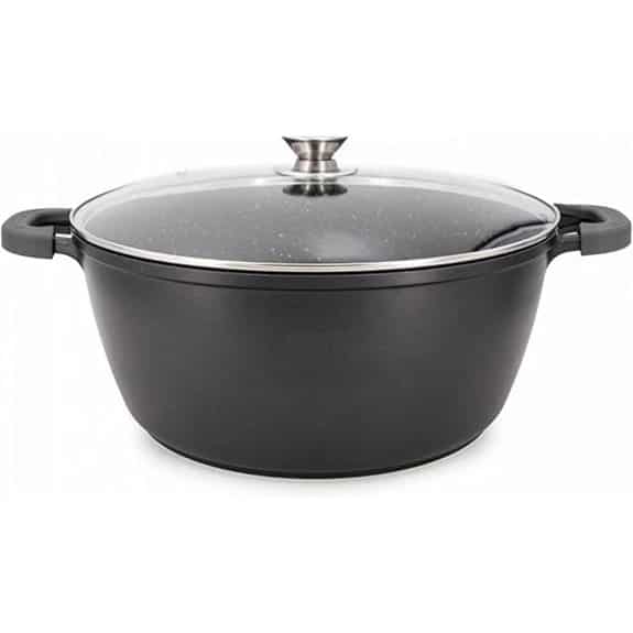 XXL-Kochtopf mit Marmorbeschichtung und Deckel, 44 cm (23 l)