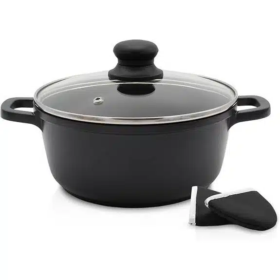 10 Best Kochtöpfe antihaft, die jede Küche sofort aufwerten 4 Karl Kruger Leipzig Aluminiumguss-Topf mit Glasdeckel