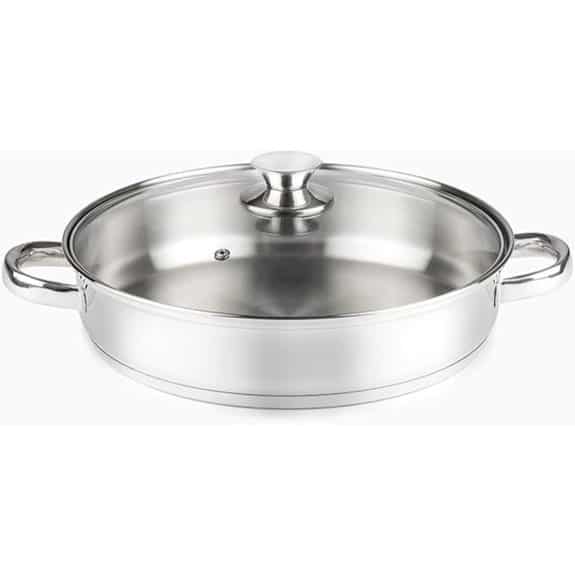 Die 15 besten Kochtöpfe aus Edelstahl 18/10, die jedes Essen zu einem Meisterwerk machen 15 Niedriger Kochtopf Durchmesser 26 cm Edelstahl 18/10