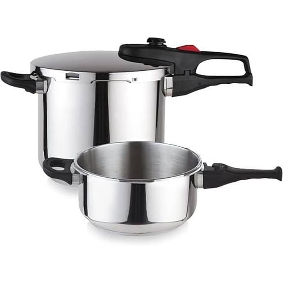 Die 15 besten Schnellkochtopf-Sets, die jedes Abendessen beschleunigen 14 Magefesa Praktika Plus Schnellkochtopf-Set (4 l + 6 l)