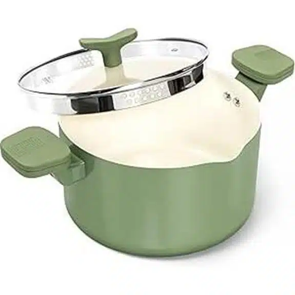15 Best Kochtöpfe keramikbeschichtet That Make Cooking a Breeze 9 MICHELANGELO 6-Quart-Nudeltopf mit Antihaftbeschichtung und Sieb
