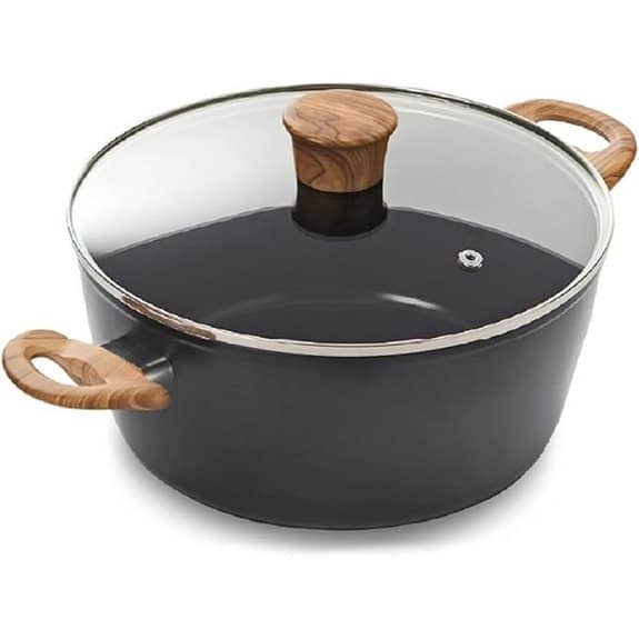 Blackmoor 24 cm Antihaft-Keramik-Topf mit Glasdeckel