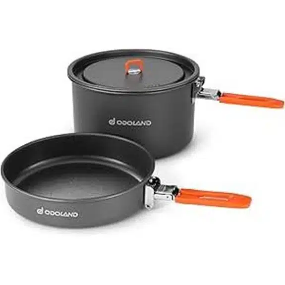 Die 5 besten Topfsets für Camping, die das Kochen im Freien zum Kinderspiel machen 6 Odoland Camping-Kochgeschirrset für das Kochen im Freien