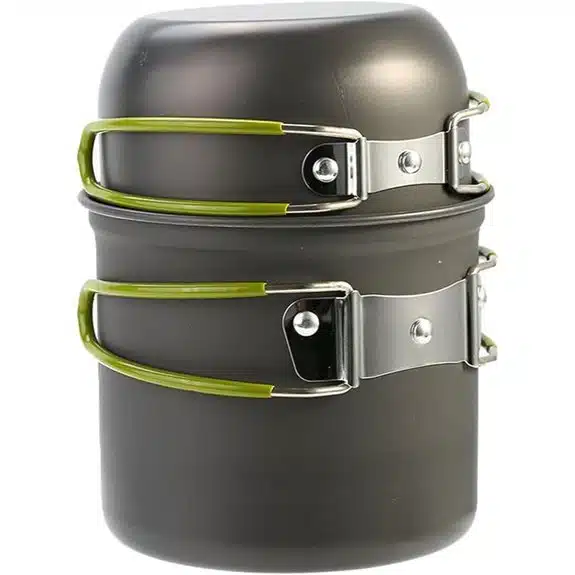 Die 15 besten Survival-Kochtöpfe, die jedes Outdoor-Essen zu einem Festmahl machen 5 Tragbares Camping-Kochgeschirrset aus Edelstahl