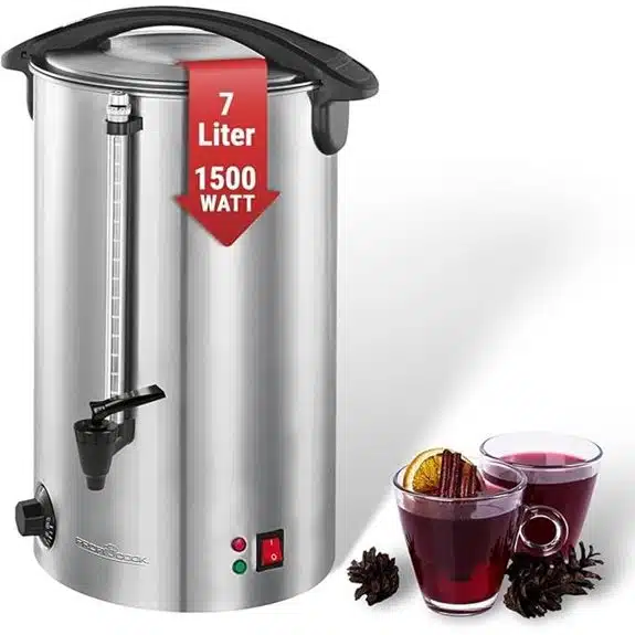 Die 12 besten Glühweintöpfe, um jede festliche Runde zu erwärmen 6 ProfiCook Glühwein- und Heißgetränkekocher (7 l)