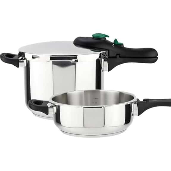 Die 15 besten Schnellkochtopf-Sets, die jedes Abendessen beschleunigen 13 Magefesa Dynamic - Superschneller Schnellkochtopf-Set 6 l und 3,5 l
