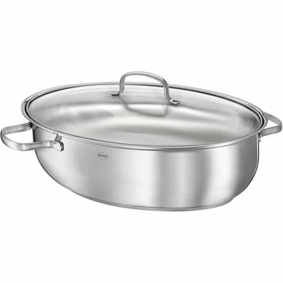 5 Best Bräter mit Deckeln, die jeden Braten zum Erlebnis machen 5 Rösle Ovaler Bräter Elegance mit Glasdeckel Edelstahl