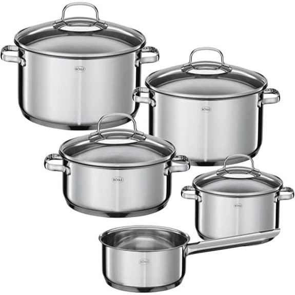 RÖSLE Elegance 5-teiliges Edelstahl-Topfset