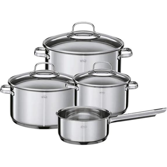 RÖSLE Elegance 4-teiliges Edelstahl-Topfset