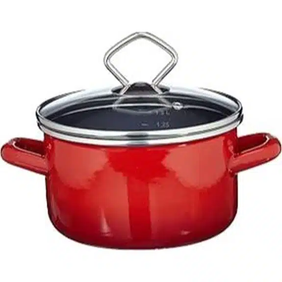Die 15 besten emaillierten Kochtöpfe, die das tägliche Kochen zum Vergnügen machen 14 Karl Kruger Rome Serie Fleischtopf 1,5 l Metall Rot 1,5 Liter