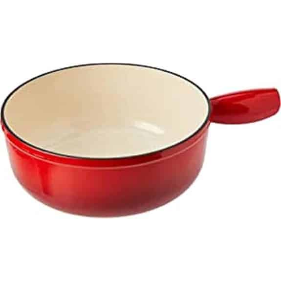 15 Best Fonduetöpfe für Gesellige Abende mit Geschmack 6 Kuhn Rikon 24 cm Fonduetopf aus Gusseisen (rot)