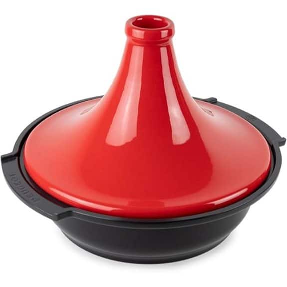 PEUGEOT 30 cm Keramik-Tajine-Topf - Rot