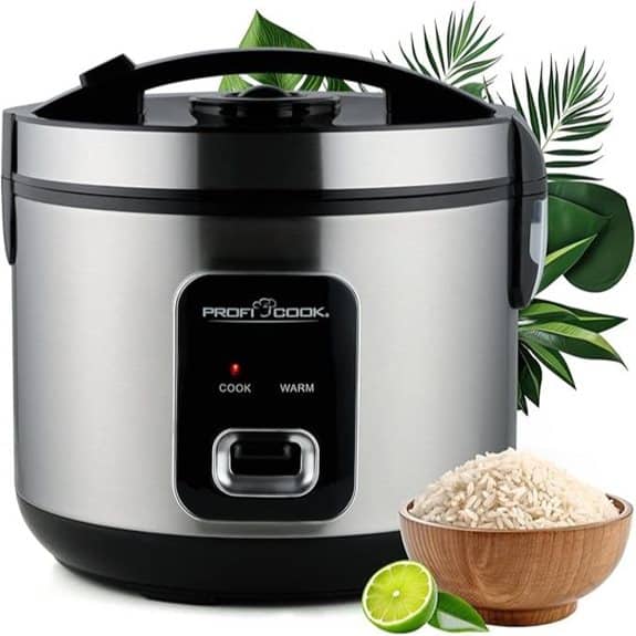Die 10 besten Reiskocher-Töpfe, mit denen Reis jedes Mal perfekt gelingt 9 ProfiCook Reiskocher PC-RK 1285 mit Dampfgarer