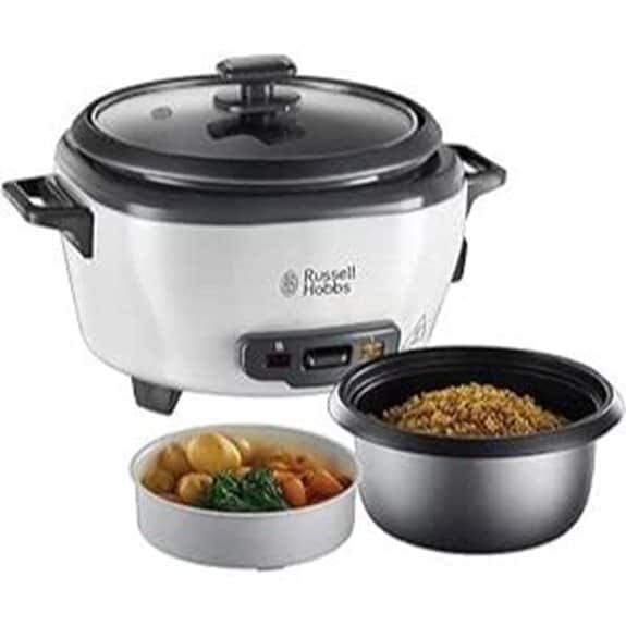 Die 10 besten Reiskocher-Töpfe, mit denen Reis jedes Mal perfekt gelingt 8 Russell Hobbs 0,8-Liter-Reiskocher mit Dampfgarer
