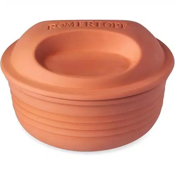 Die 10 besten Römertöpfe, die Hobbyköche zu Profis im Slow Cooking machen 2 Römertopf Bratpfanne rund Keramik-Dampfgarer 2 kg