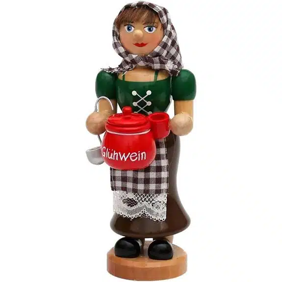 Die 12 besten Glühweintöpfe, um jede festliche Runde zu erwärmen 4 Dekohelden24 Räucher-Glühwein-Frau mit rauchendem Glühweinkessel Ca. 19 cm