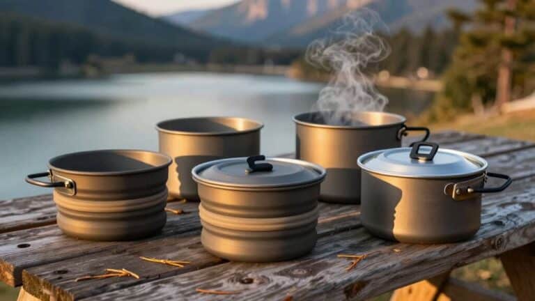 Platzsparende zusammenklappbare Kochtöpfe